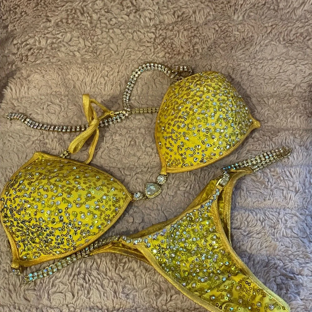 Gold Sequin Bikini Set - Picture 2 of 2